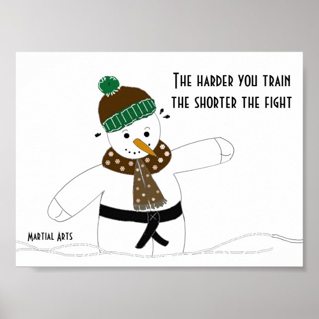Martial Arts The Harder You Train Poster (Front)