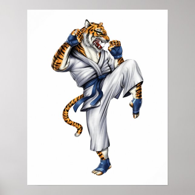 Martial Arts Tiger Poster (Front)