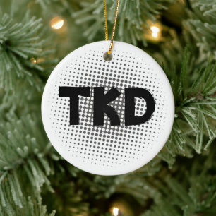 Martial Arts TKD Dots Ceramic Tree Decoration
