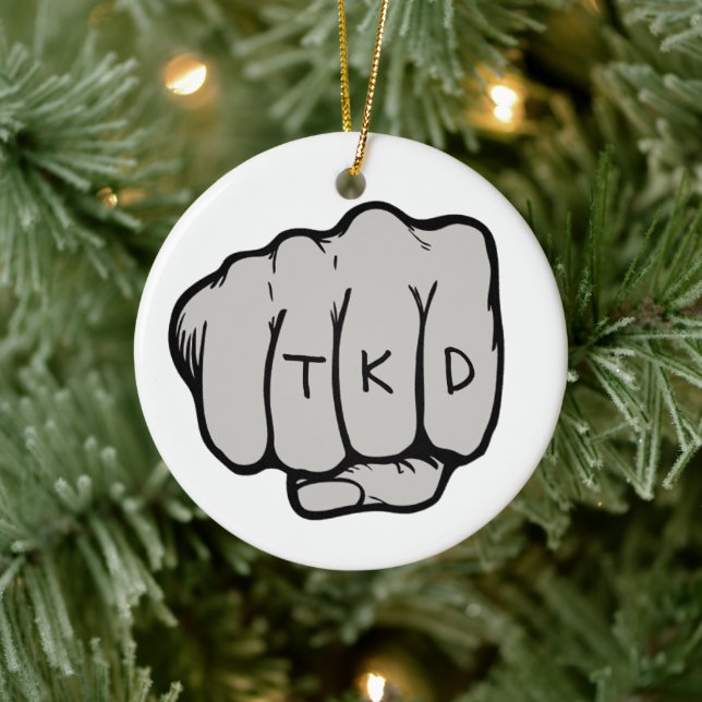 Martial Arts TKD Fist Ceramic Tree Decoration (Tree)