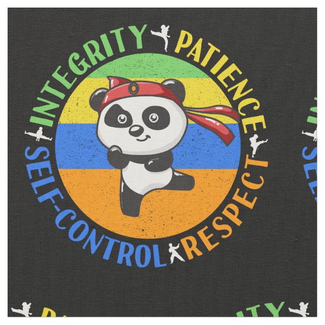 Martial Arts Values - Boys Karate Mindset Fabric (Close Up)