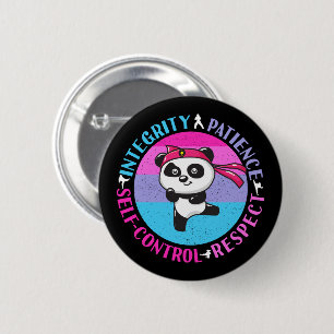 Martial Arts Values - Girly Karate Mindset 6 Cm Round Badge