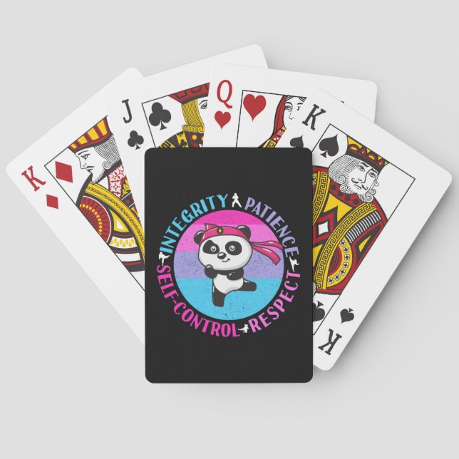 Martial Arts Values - Girly Karate Mindset Playing Cards (Back)