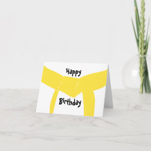 Martial Arts Yellow Belt Birthday Card