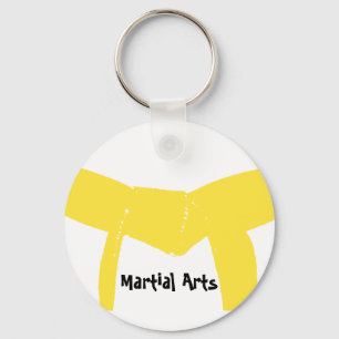 Martial Arts Yellow Belt Key Ring