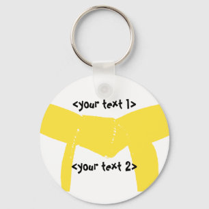 Martial Arts Yellow Belt Key Ring