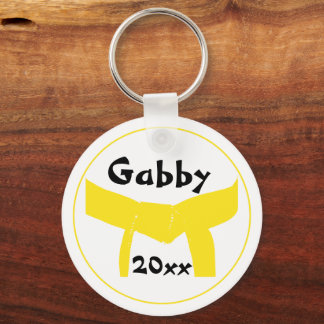 Martial Arts Yellow Belt Key Ring