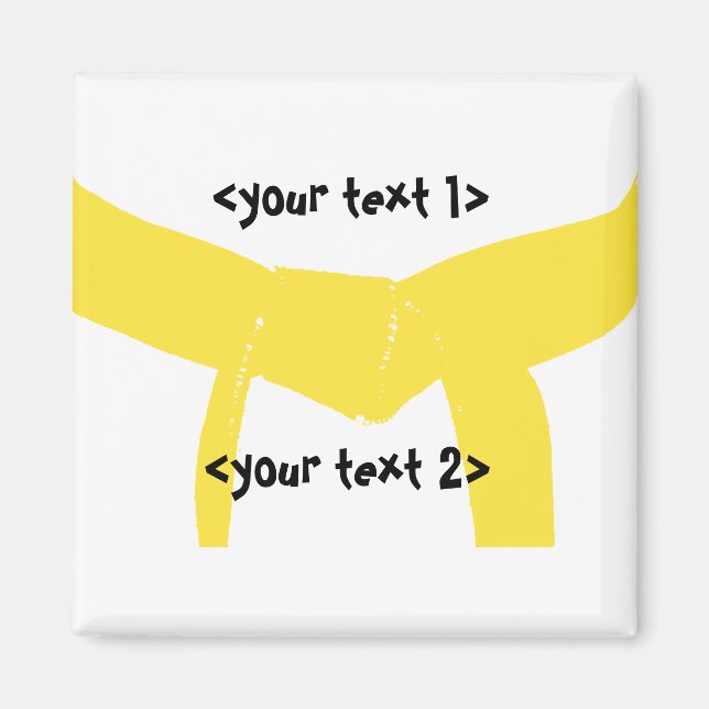 Martial Arts Yellow Belt Magnet (Front)