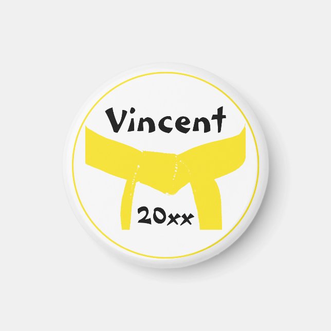 Martial Arts Yellow Belt Magnet (Front)