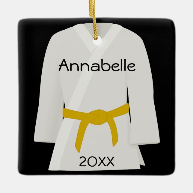 Martial Arts Yellow Belt Ornament (Front)