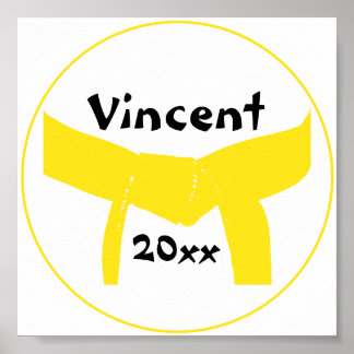 Martial Arts Yellow Belt Poster