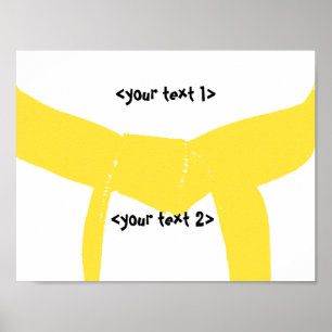 Martial Arts Yellow Belt Poster
