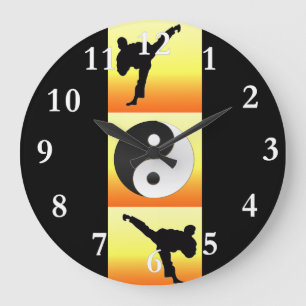 Martial Arts Yin Yang Clock