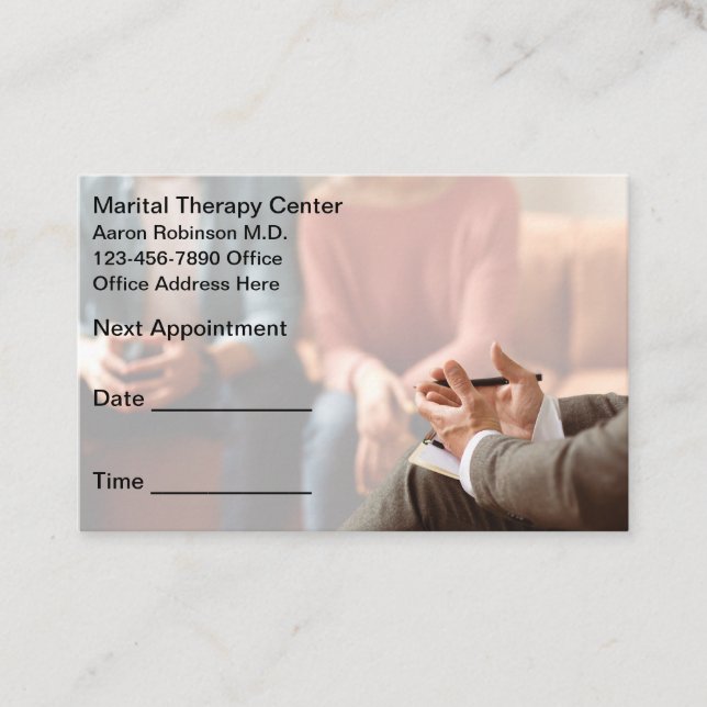 Martial Counsellor Appointment Business Cards (Front)