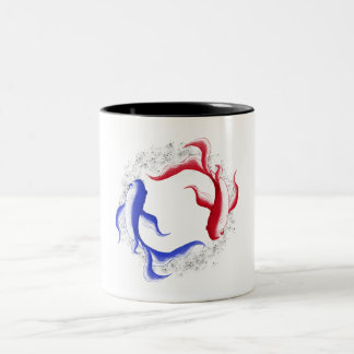 Martial Flow Abstract Yin Yang Martial Art Two-Tone Coffee Mug