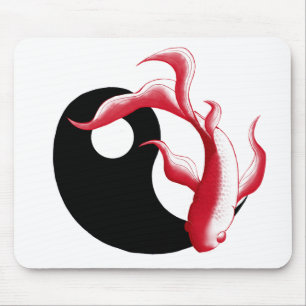 Martial Flow Abstract YinYang Martial Art Sticker Mouse Mat