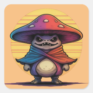 Martial Mushroom Square Sticker