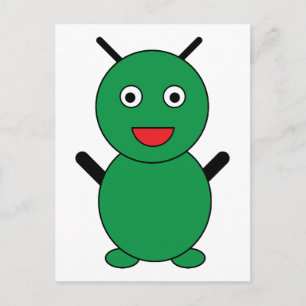 Martian Alien Cute Cartoon Postcard