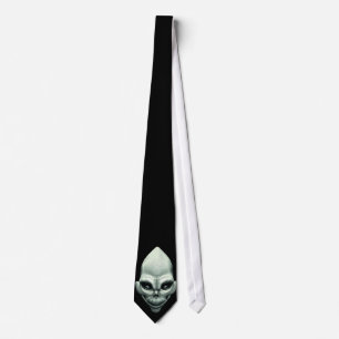 Martian Alien Extraterrestrial Outer Space Skull Tie