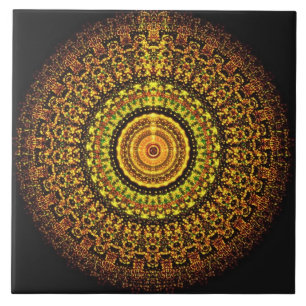 Martian Aztec Mandala Tile