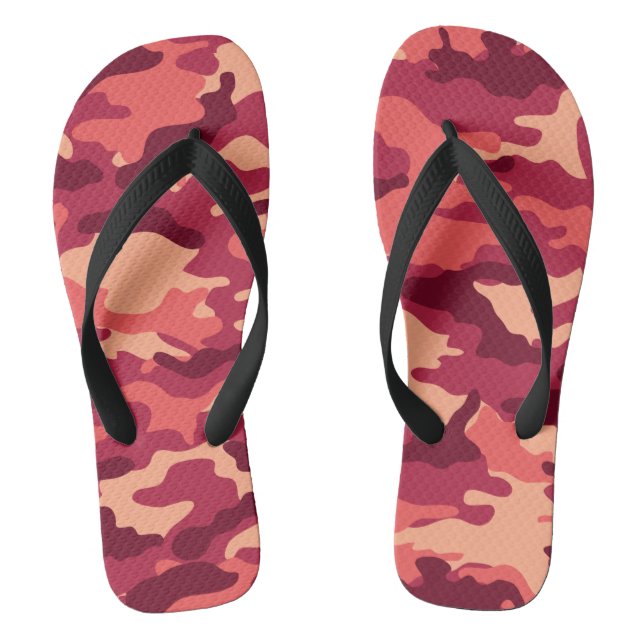 MARTIAN DESERT CAMO / CAMOUFLAGE DAZZLE PATTERN FLIP FLOPS (Footbed)