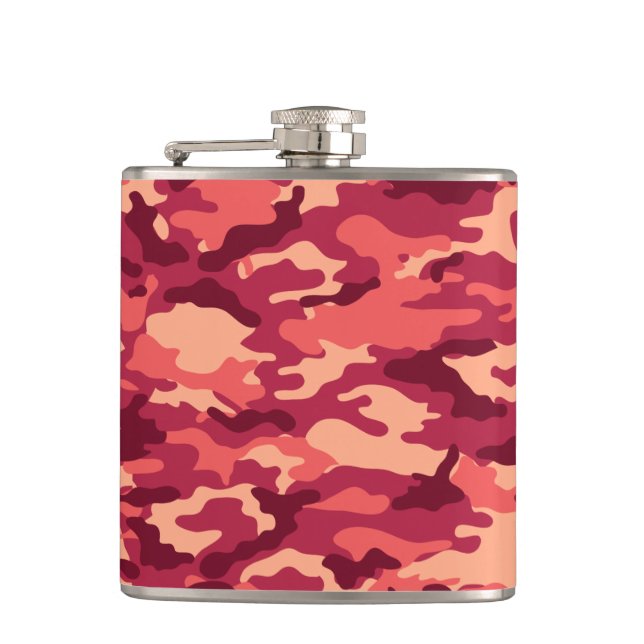 MARTIAN DESERT CAMO / CAMOUFLAGE DAZZLE PATTERN HIP FLASK (Front)