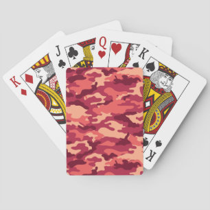 MARTIAN DESERT CAMO / CAMOUFLAGE DAZZLE PATTERN PLAYING CARDS