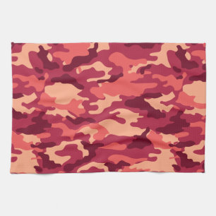 MARTIAN DESERT CAMO / CAMOUFLAGE DAZZLE PATTERN TEA TOWEL