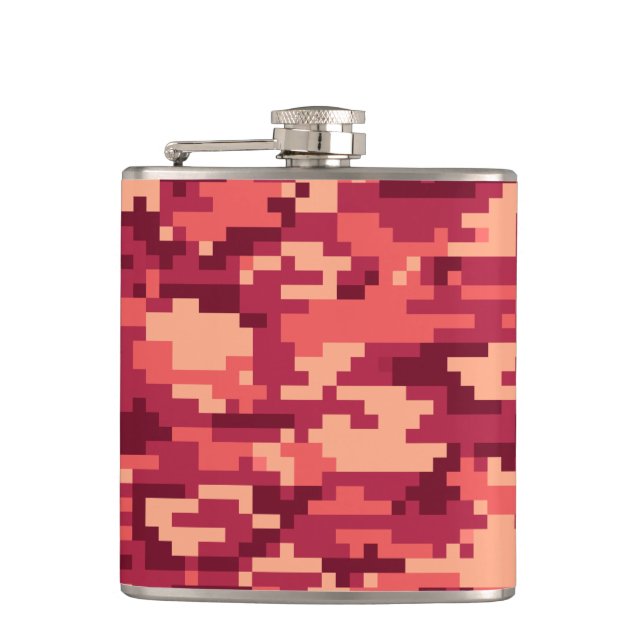 MARTIAN DESERT DIGITAL CAMO / CAMOUFLAGE HIP FLASK (Front)