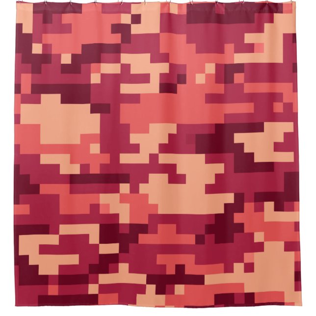 MARTIAN DESERT DIGITAL CAMO / CAMOUFLAGE SHOWER CURTAIN (Front)