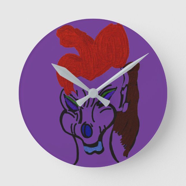 Martian Hound Round Clock (Front)