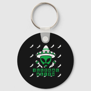 Martian Illegal Alien Mexican Area-51 Fun Hallowee Key Ring