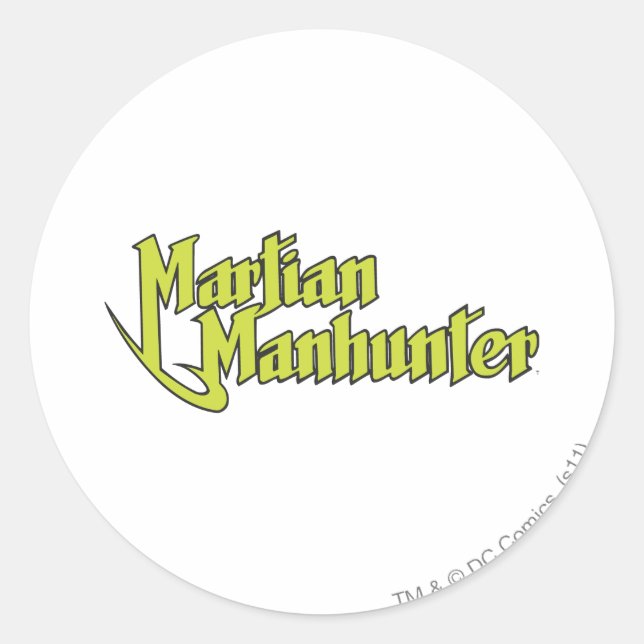 Martian Manhunter Logo Classic Round Sticker (Front)