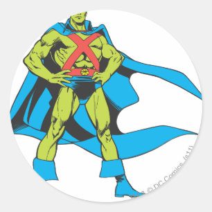 Martian Manhunter Poses Classic Round Sticker