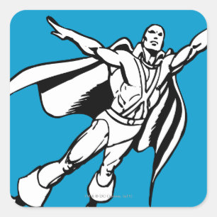 Martian Manhunter Soars 3 Square Sticker