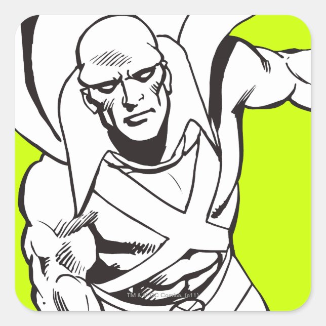 Martian Manhunter Soars 5 Square Sticker (Front)