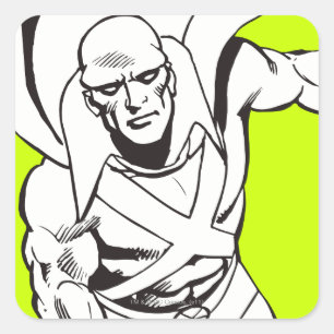 Martian Manhunter Soars 5 Square Sticker