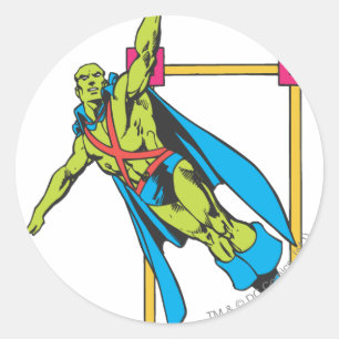 Martian Manhunter Soars Classic Round Sticker