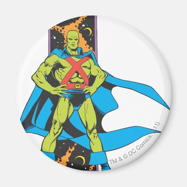 Martian Manhunter & Space Backdrop Magnet (Front)