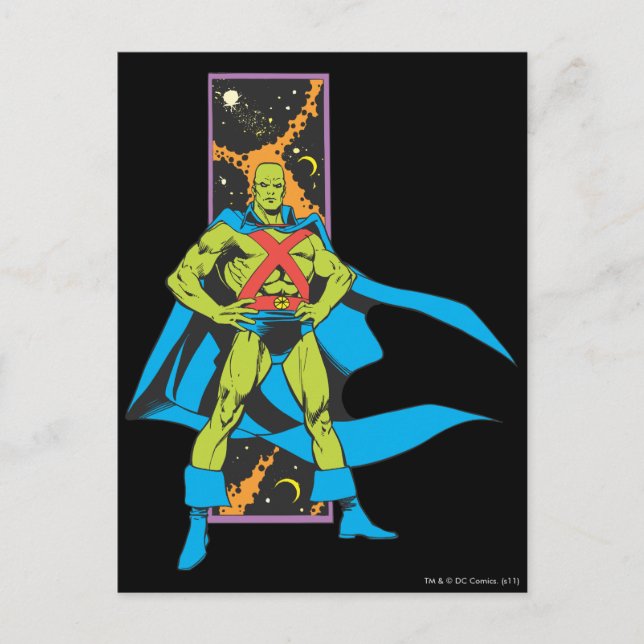Martian Manhunter & Space Backdrop Postcard (Front)