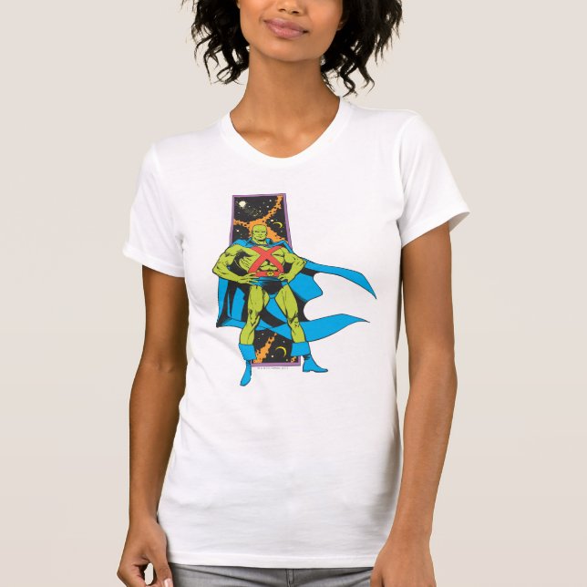 Martian Manhunter & Space Backdrop T-Shirt (Front)