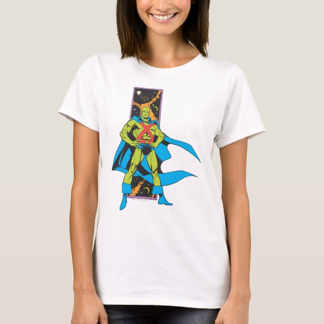 Martian Manhunter & Space Backdrop T-Shirt (Front)