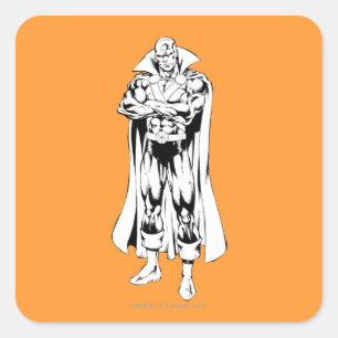 Martian Manhunter Standing Outline Square Sticker