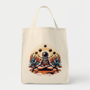 Martian Zen: Astronaut's Tranquility Tote Bag