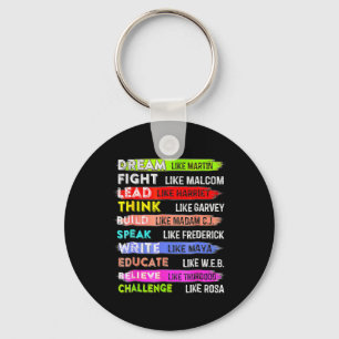 Martin Black History Month Black Afro African Key Ring