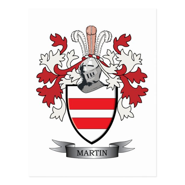 Martin Coat Of Arms Postcards | Zazzle UK