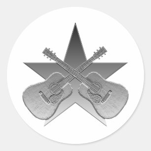 Martin D28 Metallic Star Classic Round Sticker