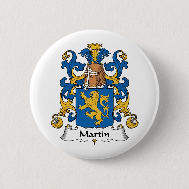 Martin Family Crest 6 Cm Round Badge (Front)