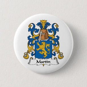 Martin Family Crest 6 Cm Round Badge