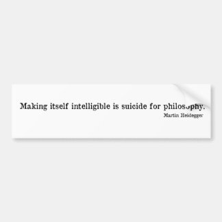 Martin Heidegger Bumper Sticker